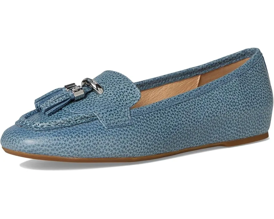 Лоферы Donald Pliner Loriel из чёрного лакированного кожи с декоративным кольцом и кисточкой