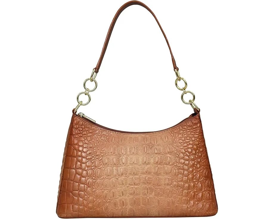 Сумка-хобо Anuschka 707 с цепочкой и ручной росписью