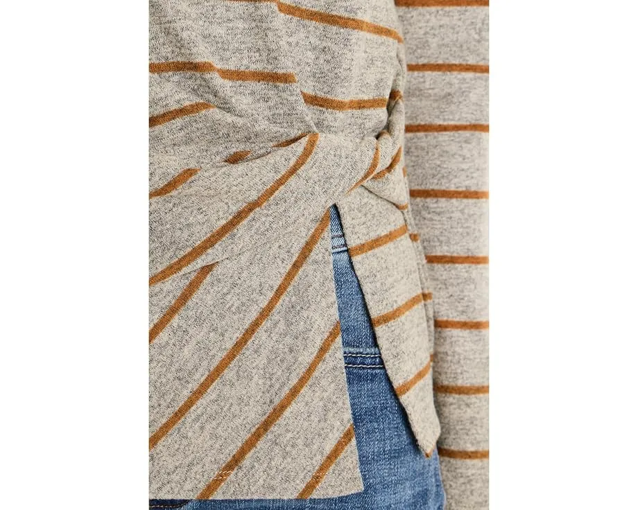 Топ Long Sleeve Boatneck Knit w/ Twist Detail Liverpool Los Angeles с полосатой вязкой