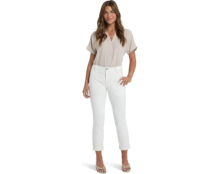 NYDJ Джинсы Margot Girlfriend в стиле расслабленного кроя Vintage White