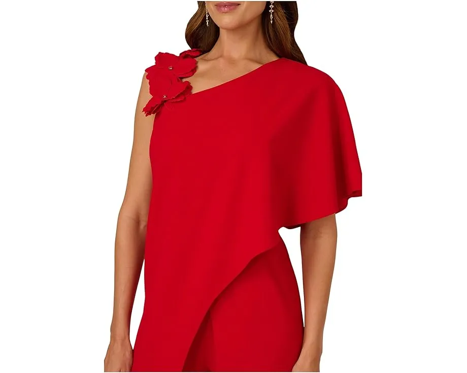 Комбинезон Adrianna Papell с асимметричным верхом из крепа