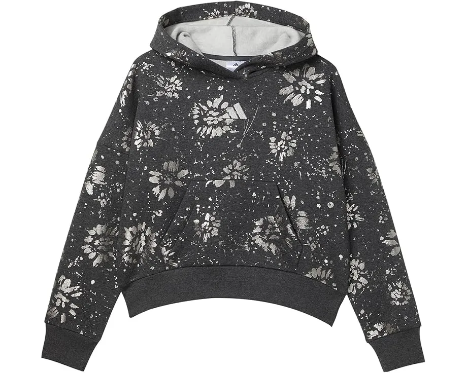 Худи с капюшоном и металлическим принтом All Over Print Foil Glam для детей от adidas Kids