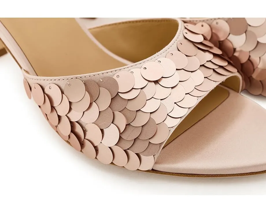 Босоножки Badgley Mischka Winika на устойчивом каблуке с пайетками и открытым носком