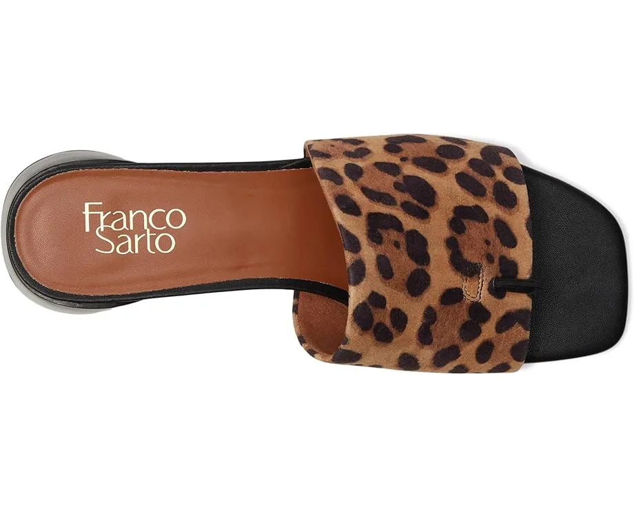 Босоножки Franco Sarto Loran на квадратном каблуке с принтом под животное