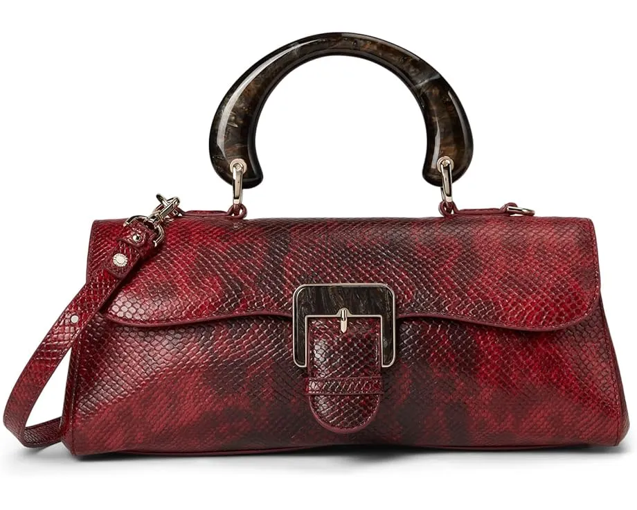 Сумка Brahmin Dayan из кожи с крокодиловым тиснением и магнитной застежкой