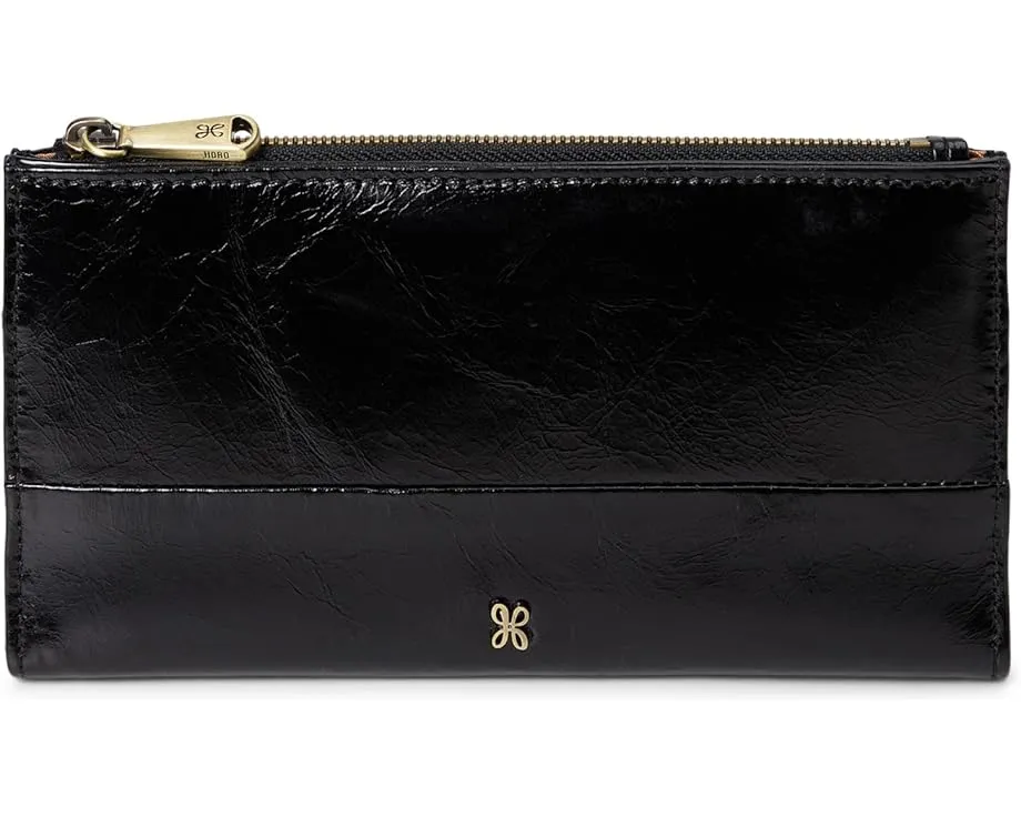 Большой кожаный кошелек HOBO Jill с десятью отделениями для карт