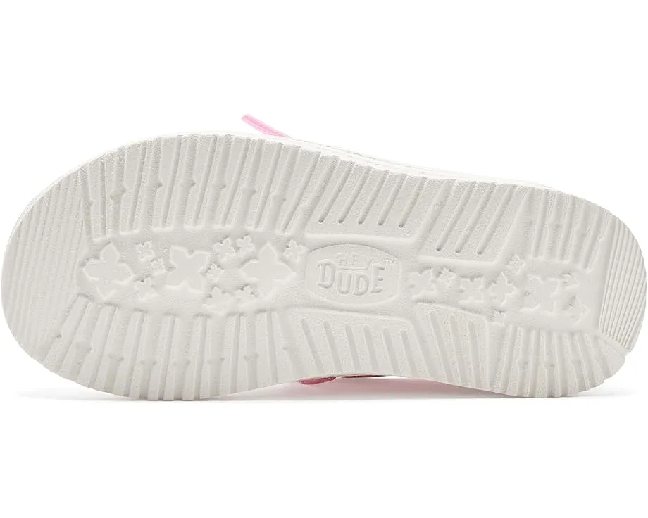 Hey Dude Kids Детские туфли Wendy Embroidered Hearts с вышитыми сердцами на хлопковом верхе