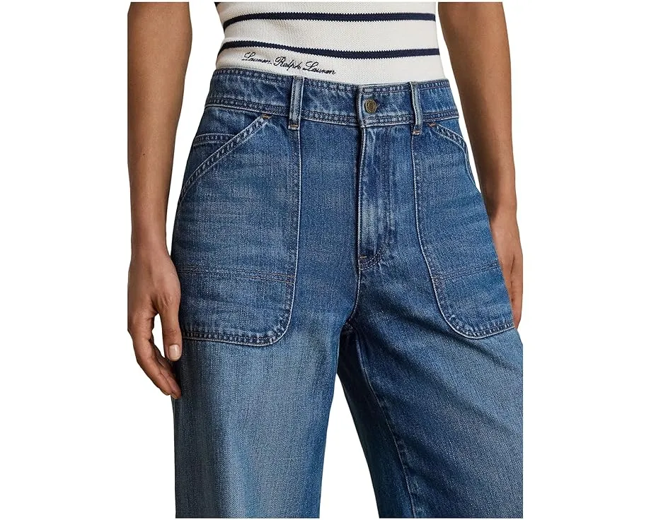 Джинсы Lauren Ralph Lauren с высокой посадкой и широкими штанинами