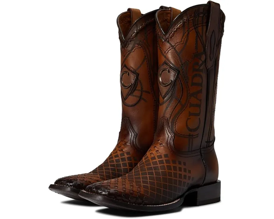 Ковбойские сапоги Cuadra CU500 из кожи с плоским носком и логотипом