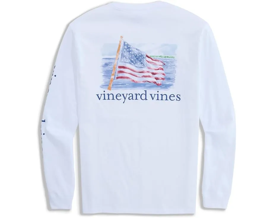 Футболка Vineyard Vines с длинным рукавом и принтом в виде флага