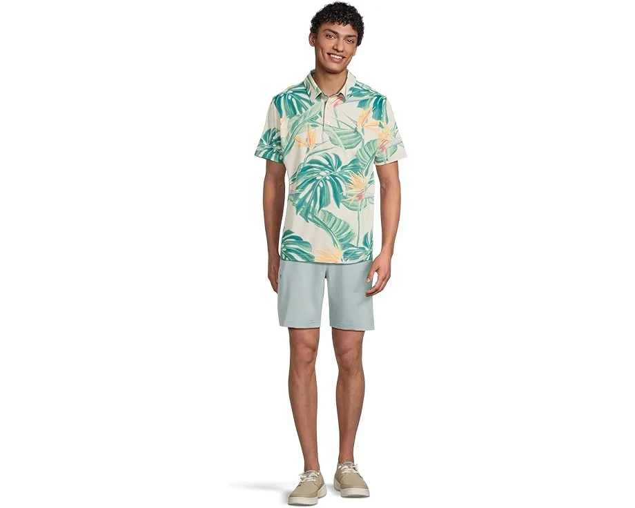 Поло Chubbies The Frond Of You из дышащей ткани с принтом листьев