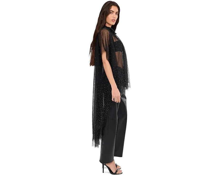 AllSaints Sez накидка из тюля с декоративными элементами