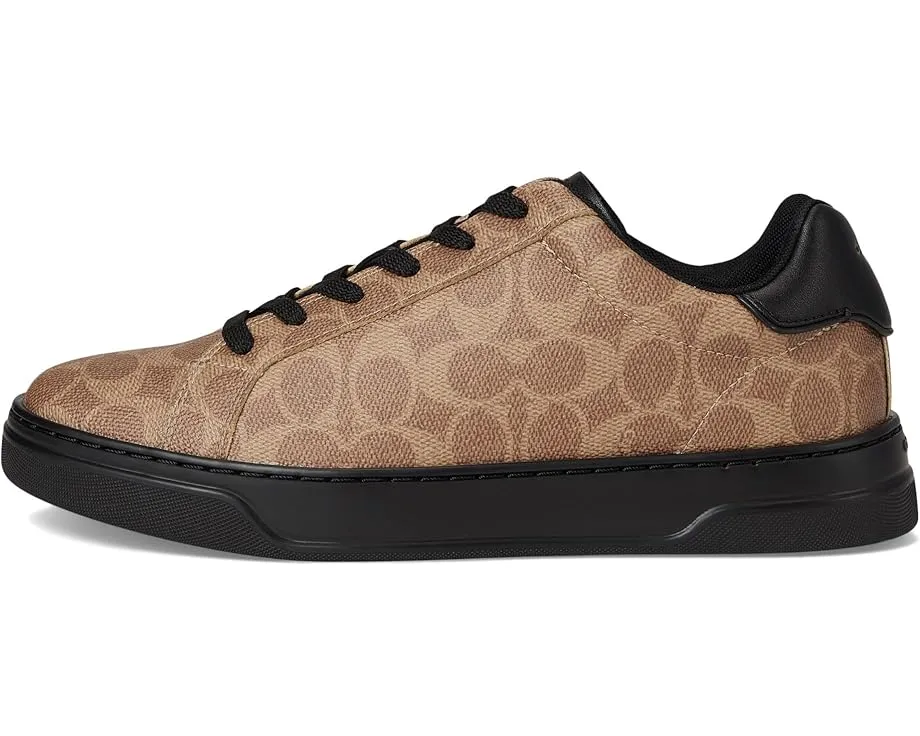 Кроссовки High Line из фирменного полотна COACH с круглым носком на подошве EVA