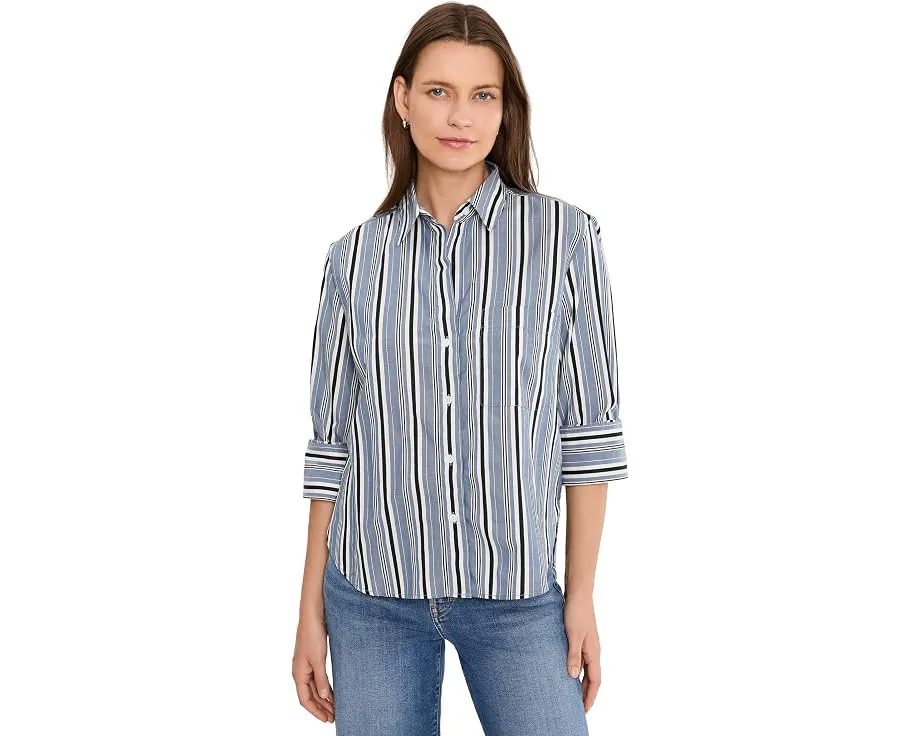 Y-образная рубашка Madewell в полоску добби