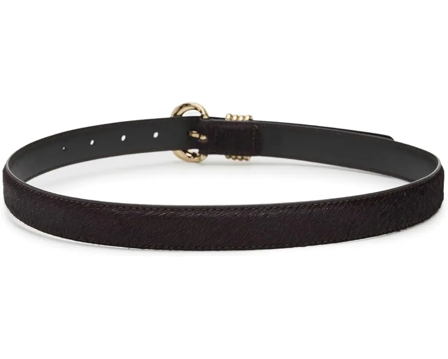 Ремень Madewell Inez Haircalf из кожи с меховой отделкой и двухцветной фурнитурой