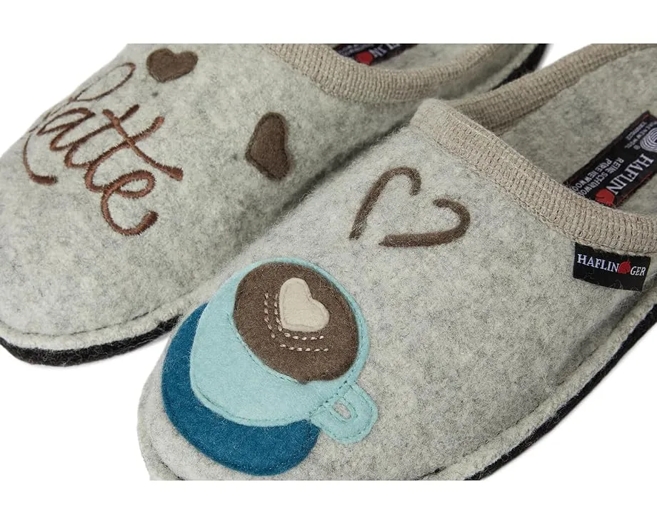 Тапочки Haflinger Latte из вареной шерсти с терморегуляцией