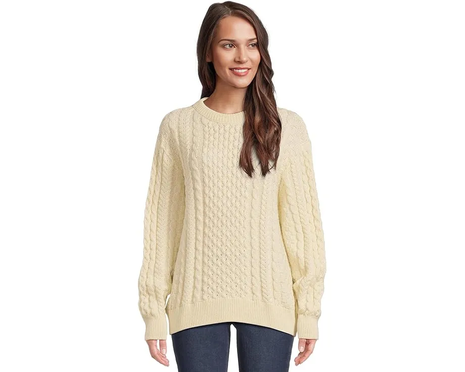 Свитер L.L.Bean 1965 Irish Fisherman с круглой горловиной из мериносовой шерсти