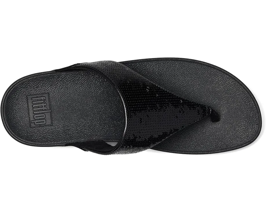 Блестящие сандалии FitFlop Lulu с микровобблбордом и стразами