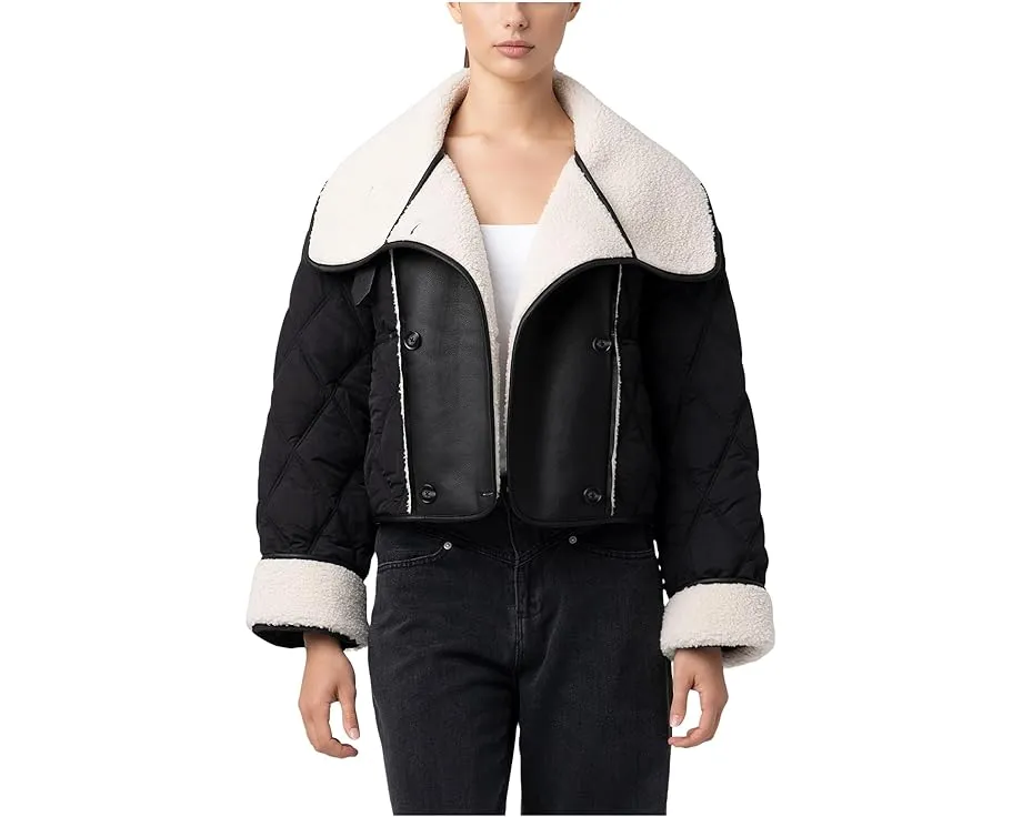 Короткая стеганая куртка Blank NYC с отделкой из шерифа