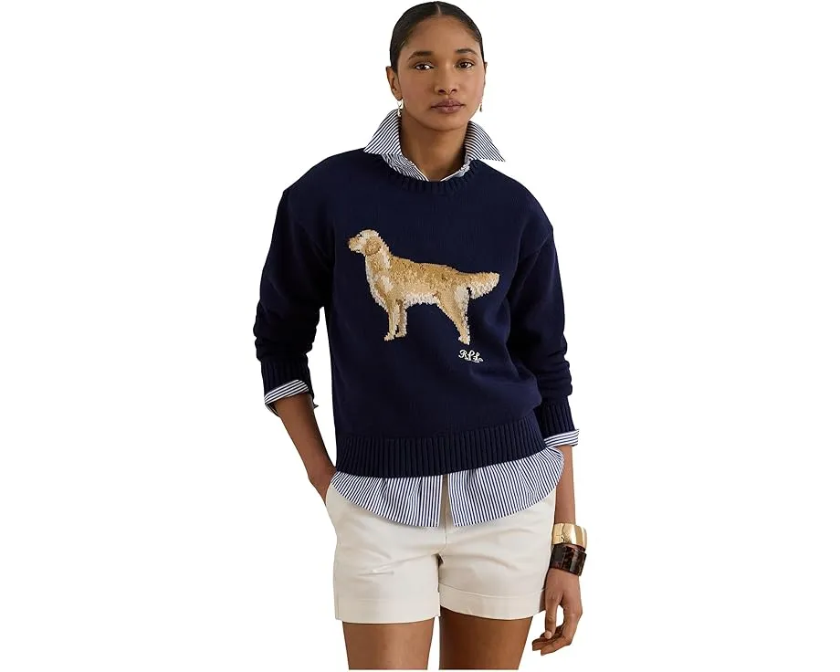 Свитер Lauren Ralph Lauren с жаккардовым узором золотистого ретривера