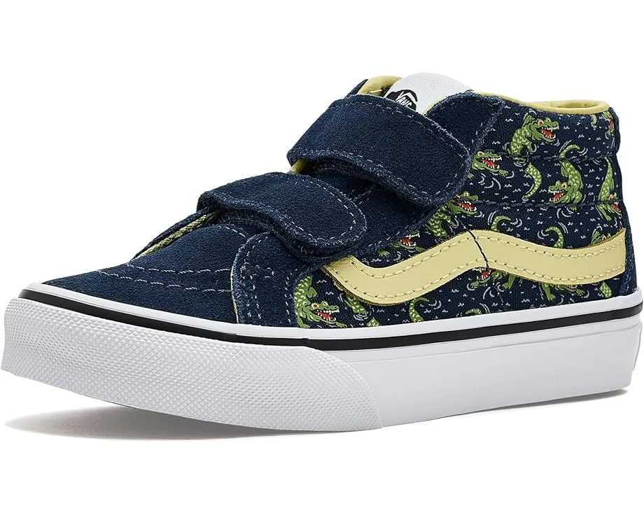 Кроссовки Vans Kids SK8 Mid Reissue V с верхом из замши и холста на липучках