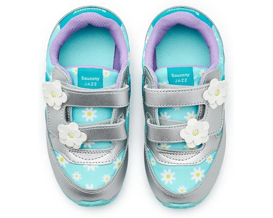 Детские кроссовки Saucony Kids Jazz с застежкой на липучке из замши и сетки