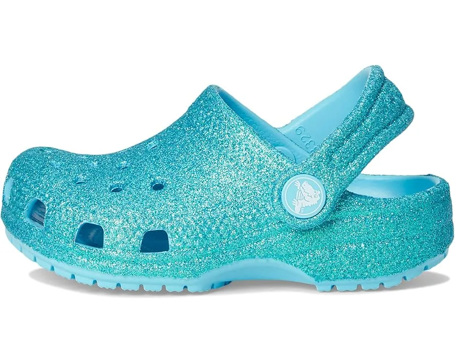 Crocs Classic Glitter Clogs блестящие сабо для малышей