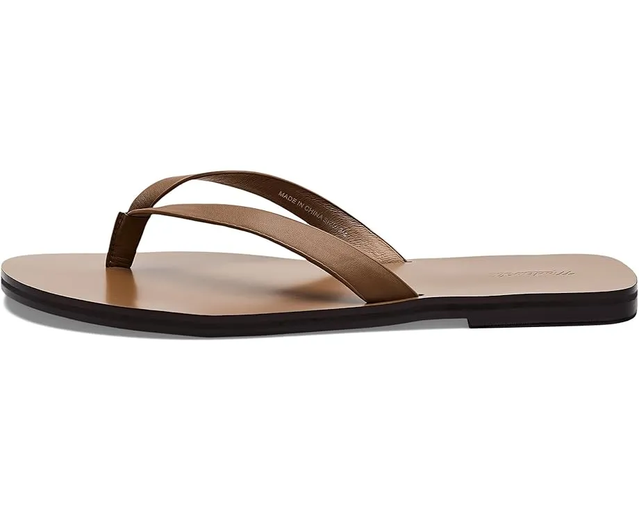 Сандалии Greene Thong Slide от Madewell с кожаным верхом и открытым носком