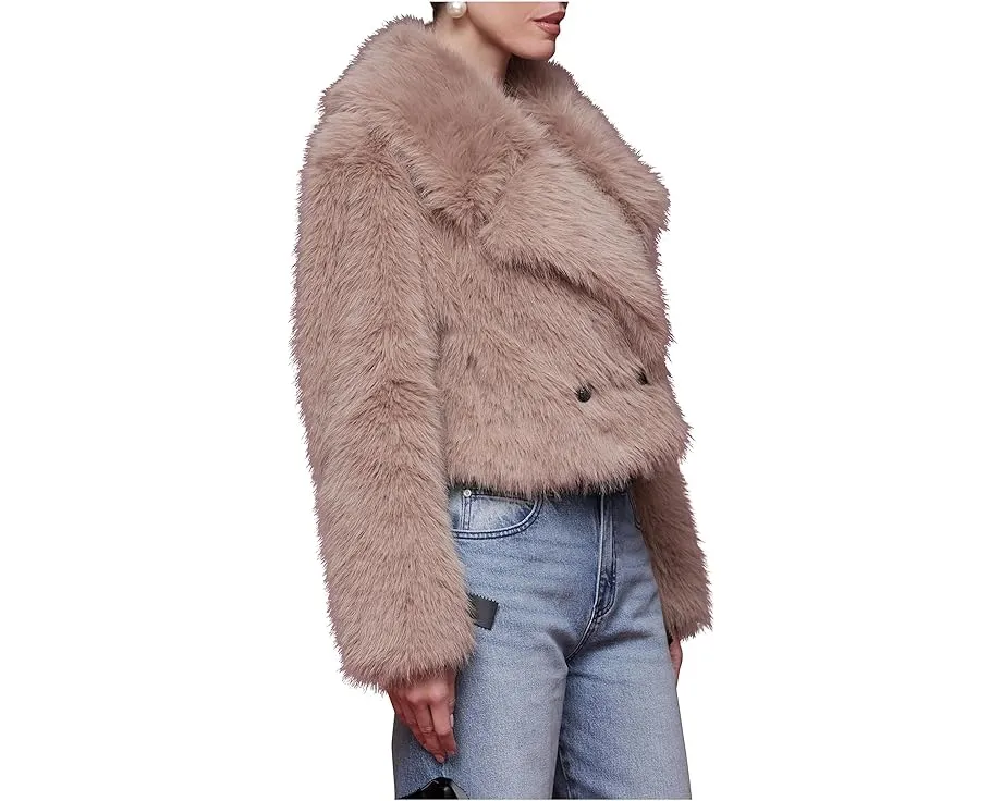 Короткая куртка из искусственного меха Cropped Faux Fur Jacket от Avec Les Filles