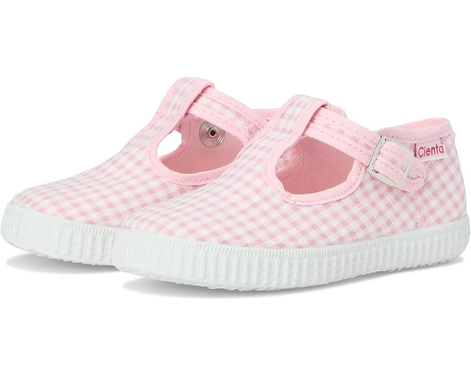 Детские туфли Cienta 51052 с клетчатым принтом и регулируемой пряжкой