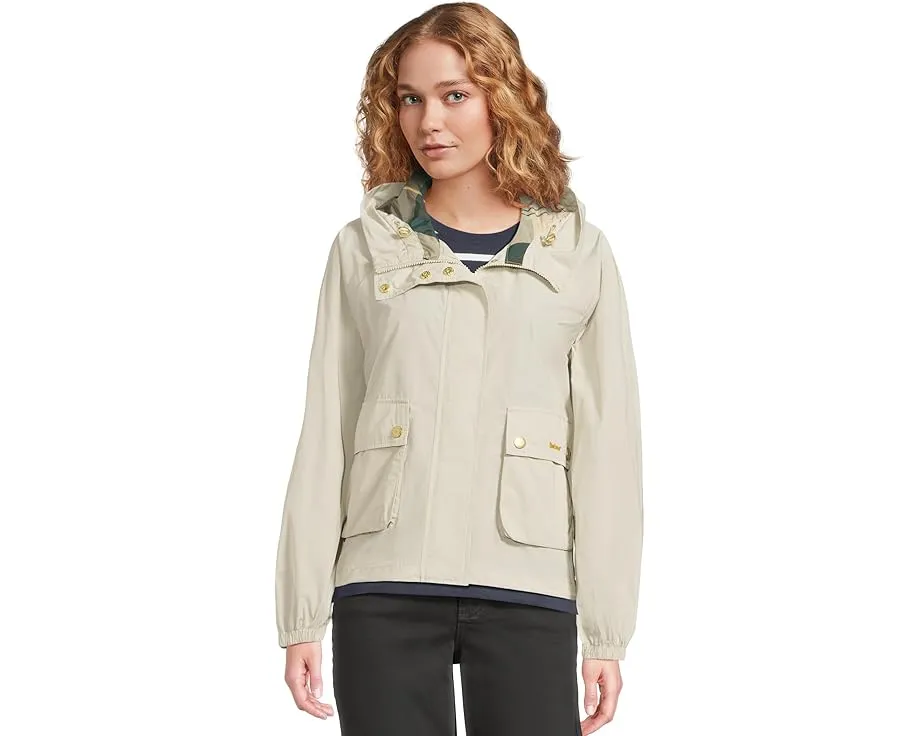 Куртка Barbour Mae дождевик с капюшоном и подкладкой в клетку