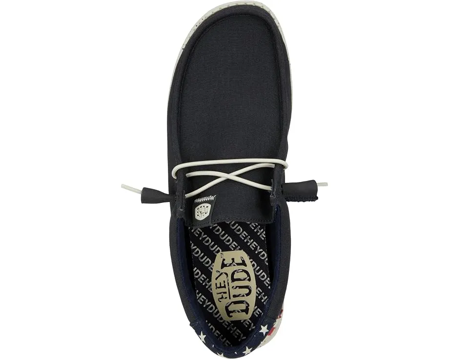 Кеды повседневные Wally Americana Slip On от Hey Dude с принтом