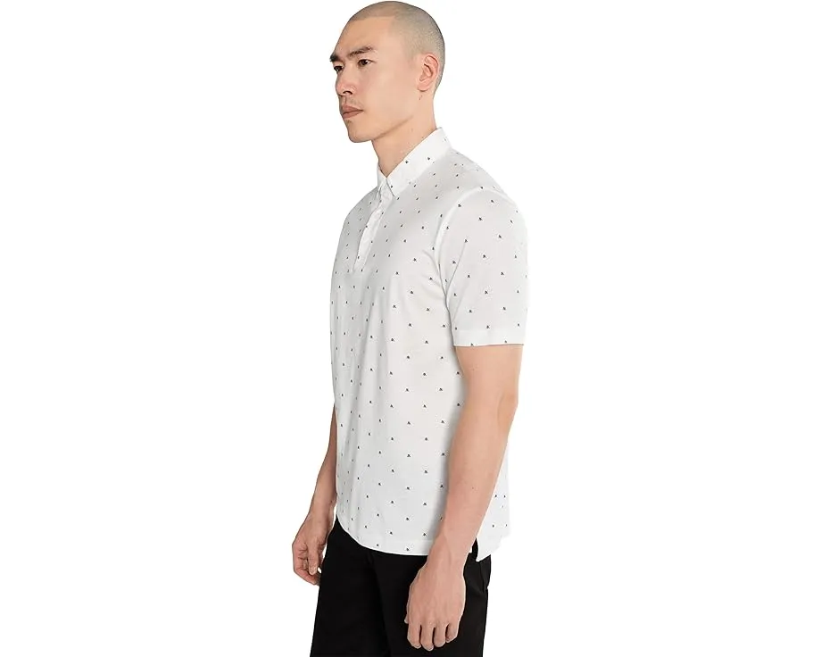Поло Armani Exchange с логотипом All Over из хлопка пике в классическом крое