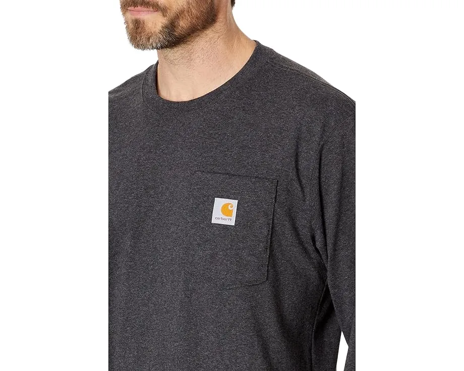 Carhartt Рабочая футболка с длинным рукавом и нагрудным карманом