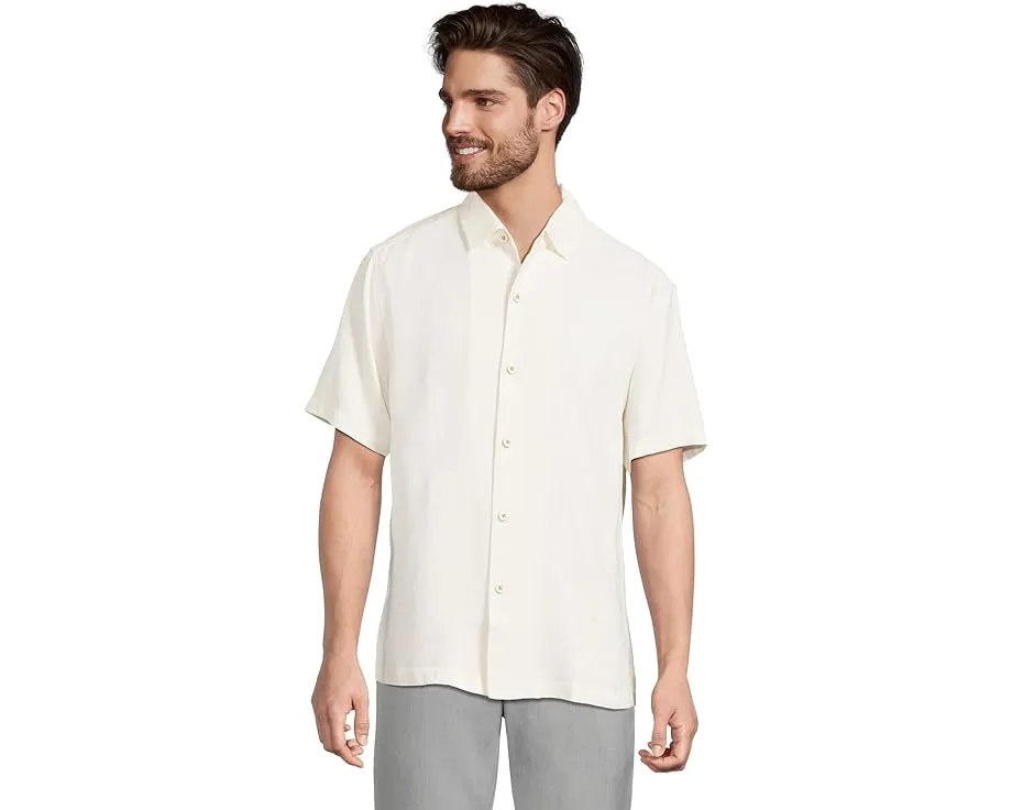 Шелковая рубашка Tommy Bahama Maui Border с жаккардовым узором