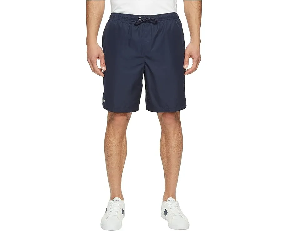 Легкие теннисные шорты Lacoste из тафты с алмазным переплетением