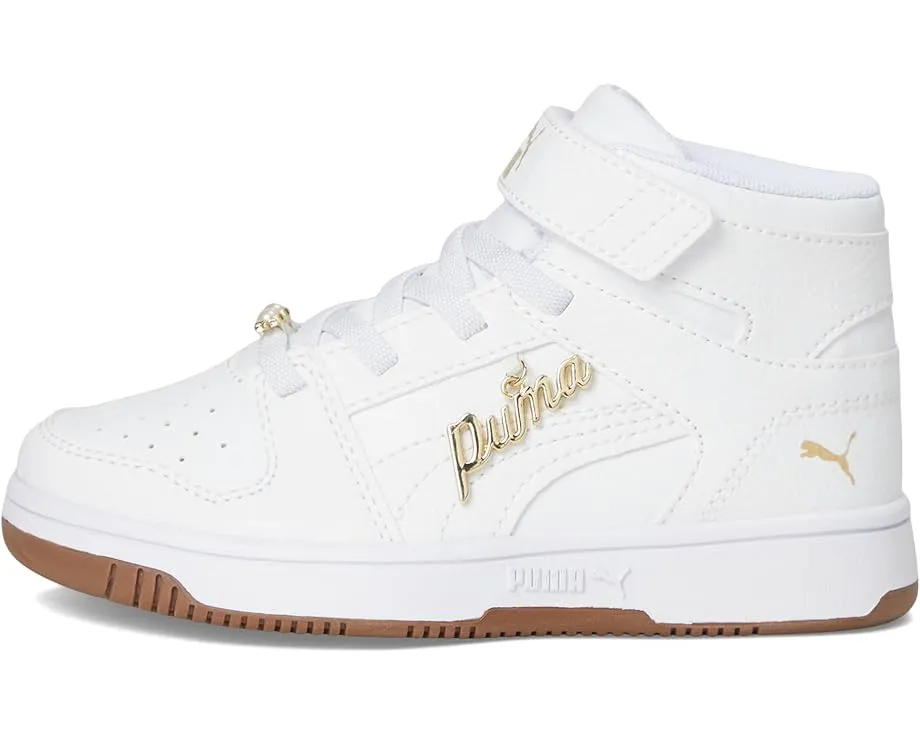 Кроссовки PUMA Kids Rebound Layup Mid на липучках с промежуточной подошвой EVA