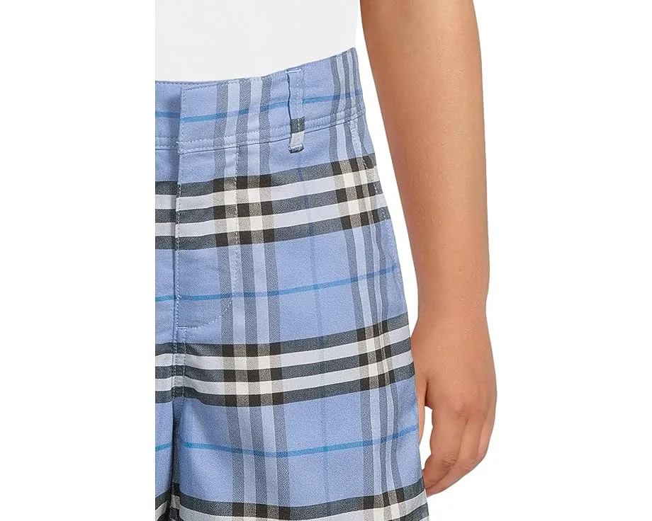 Шорты Oscar в клетку Burberry Kids с отворотами