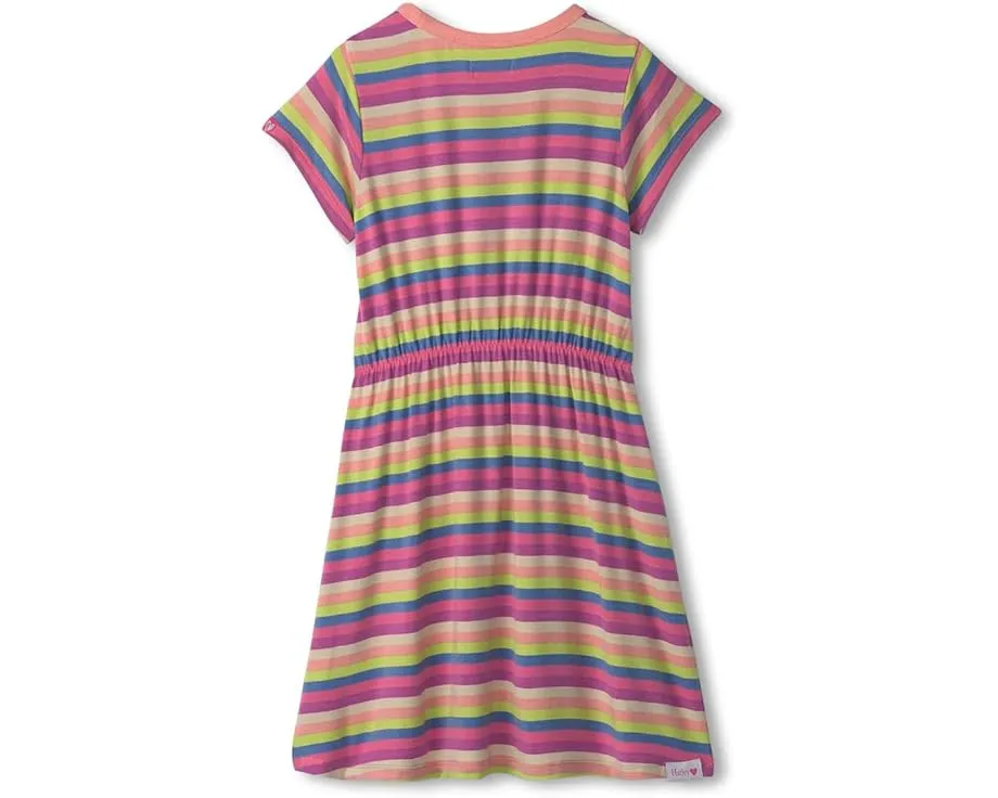 Платье Hatley Kids High-Low Hem с асимметричным подолом и полоской