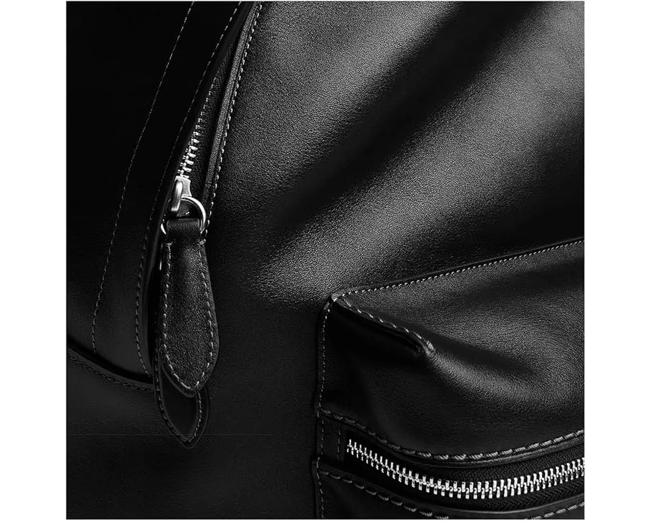 Рюкзак COACH Ridgewood из натуральной зернистой кожи с внешним карманом