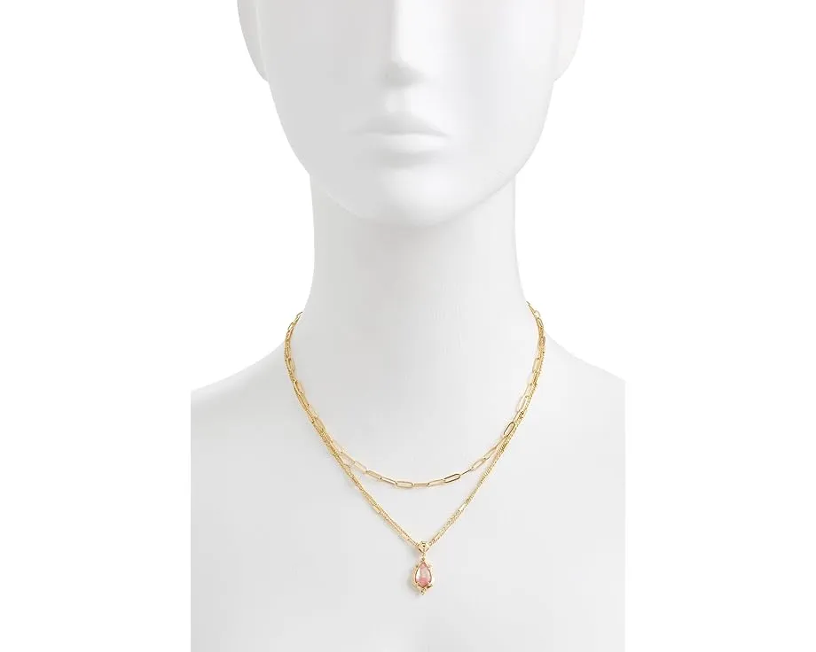 Многослойное колье Kendra Scott Adriana с ажурной рамой в форме гребешка