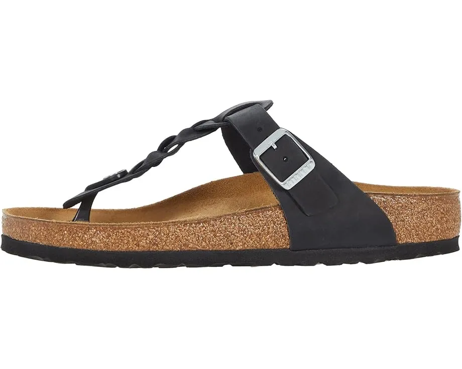 Сланцы Gizeh Braided из промасленной кожи с пробковой стелькой от Birkenstock