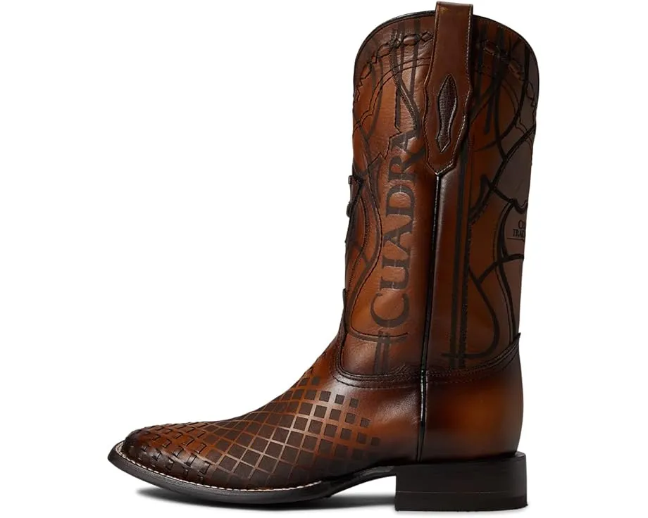 Ковбойские сапоги Cuadra CU500 из кожи с плоским носком и логотипом