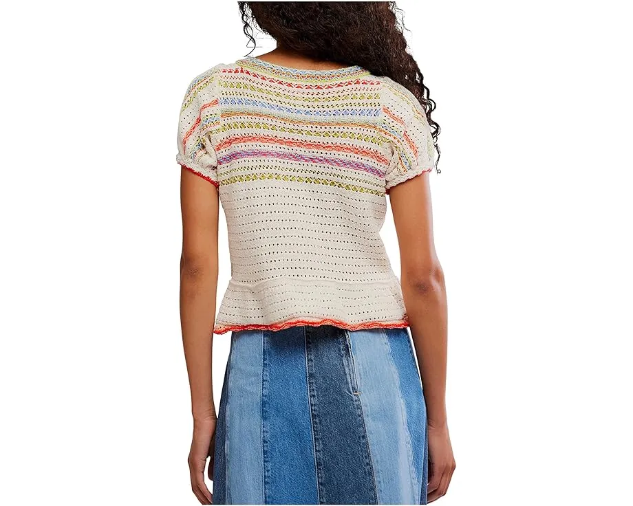 Free People Свитер Friendship с вязаным узором и завязками