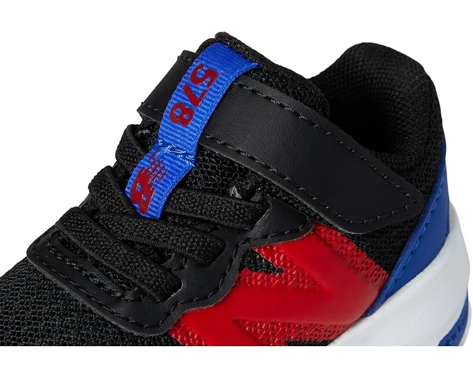 New Balance Kids 578v1 кроссовки на липучке с верхней лямкой и подошвой Dynasoft