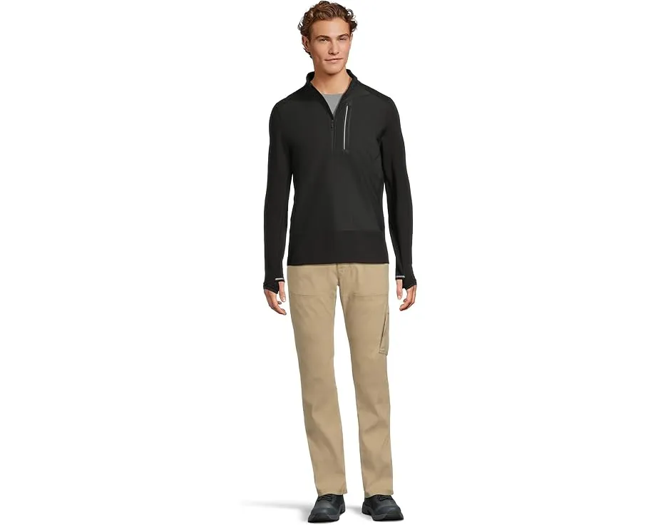 Smartwool Active Fleece Wind 1/2 Zip с ветрозащитной панелью и технологией 4-way stretch