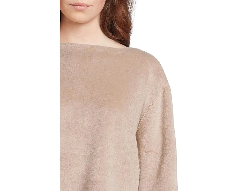 Свитер Eberjey Reversible Plush с необработанным краем и воротником-воронкой