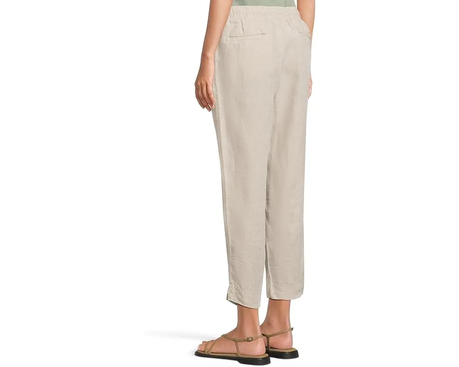 Льняные брюки L.L.Bean Premium Linen Breezy с зауженным силуэтом и разрезом по бокам