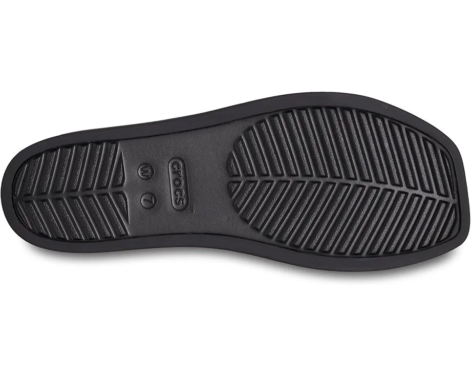 Сандалии-слипоны Crocs Miami с квадратным носком и ребристым ремешком