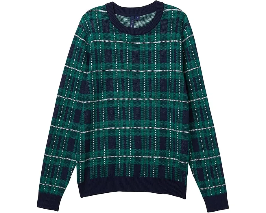 Детский свитер Janie and Jack с рисунком в клетку и воротником-гольф